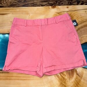 LOFT Pink Bermuda Shorts Tailored Cotton Blend